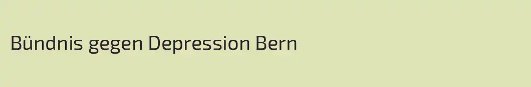 Bündnis gegen Depression Bern